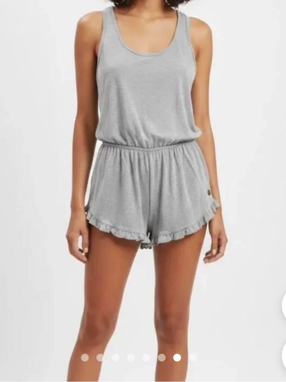 NWT Spiritual Gangster Gray Ruffle Romper Size M